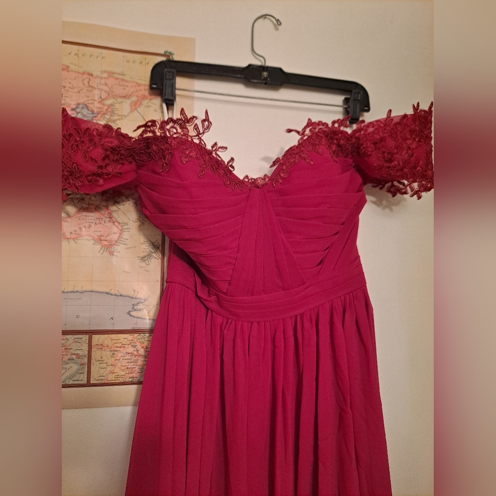 Burgandy-red engagement/ formal dress